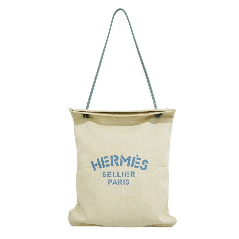 Hermes Aline Toile Chevron Shoulder Bag, Blue, for Women